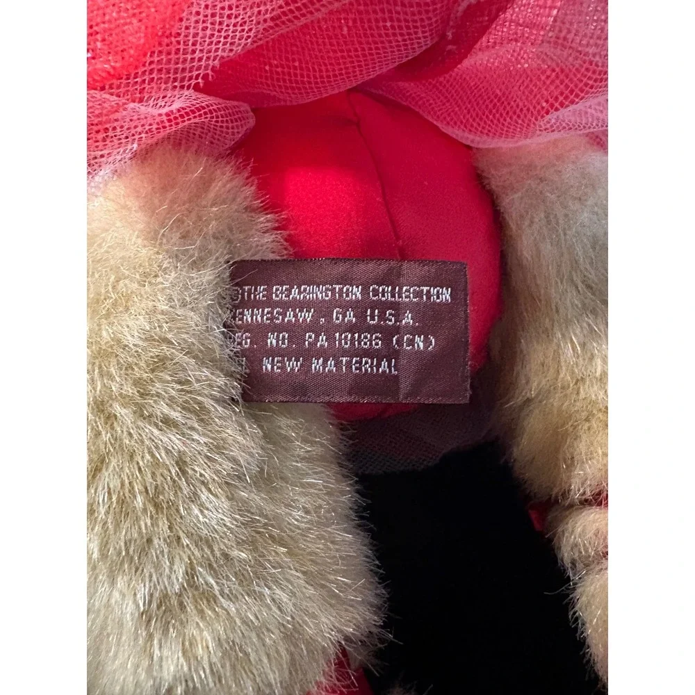 Bearington Collection Christmas Ballerina Teddy Bear Red Tutu Holiday Plush 14in